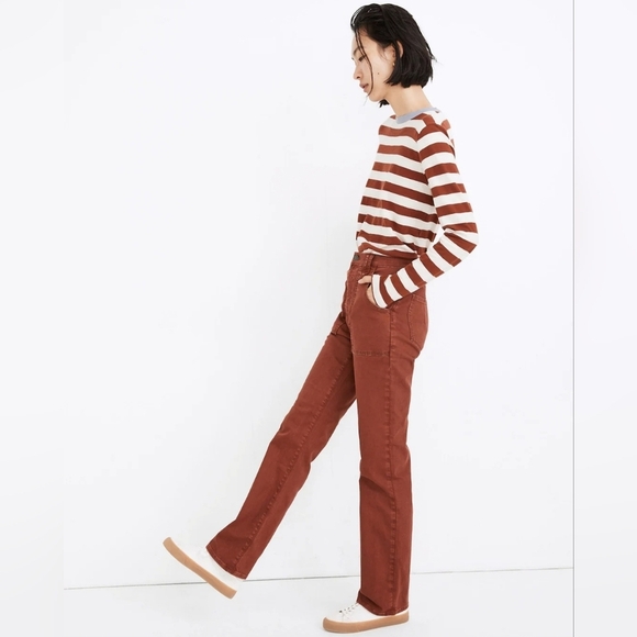 Madewell High-Rise Bootcut Jeans: Garment-Dyed Carpenter Edition - Picture 3 of 9